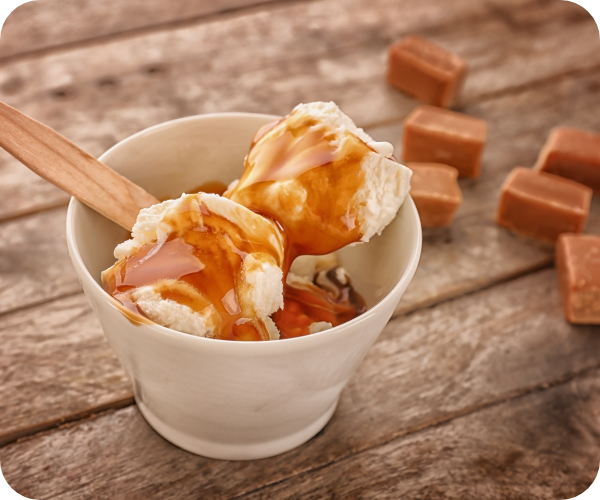 キャラメルアイスクリームの写真